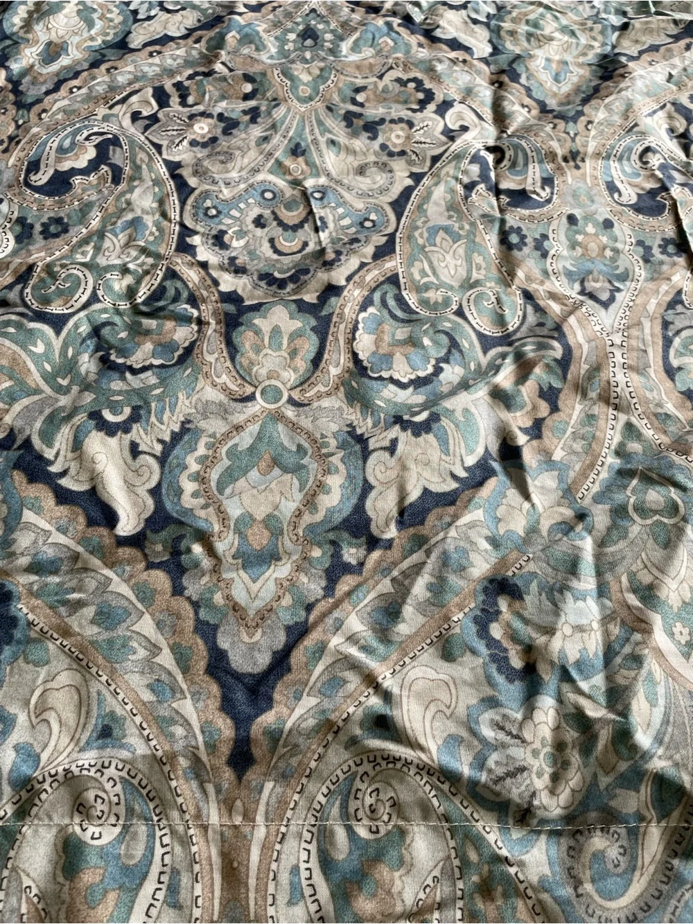 Pottery Barn Oversized Paisley Pillowcase Serene Spa Bedroom Luxury Accent
